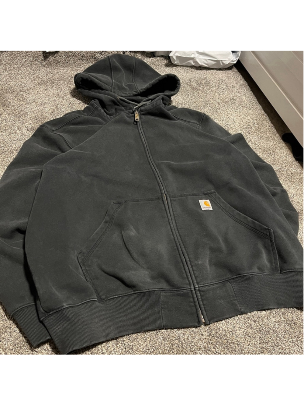 Men's Carhartt rain defender Black Full-Zip Hoodie 2XL Original Fit